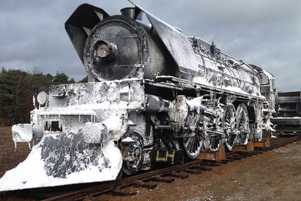 The frozen train, after filiming o