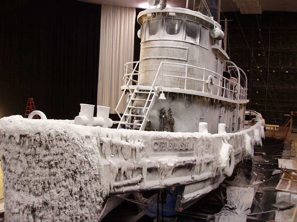 Snow Business Hollywood use Ice wax white on a boat for The Curious Case of Benjamin Button