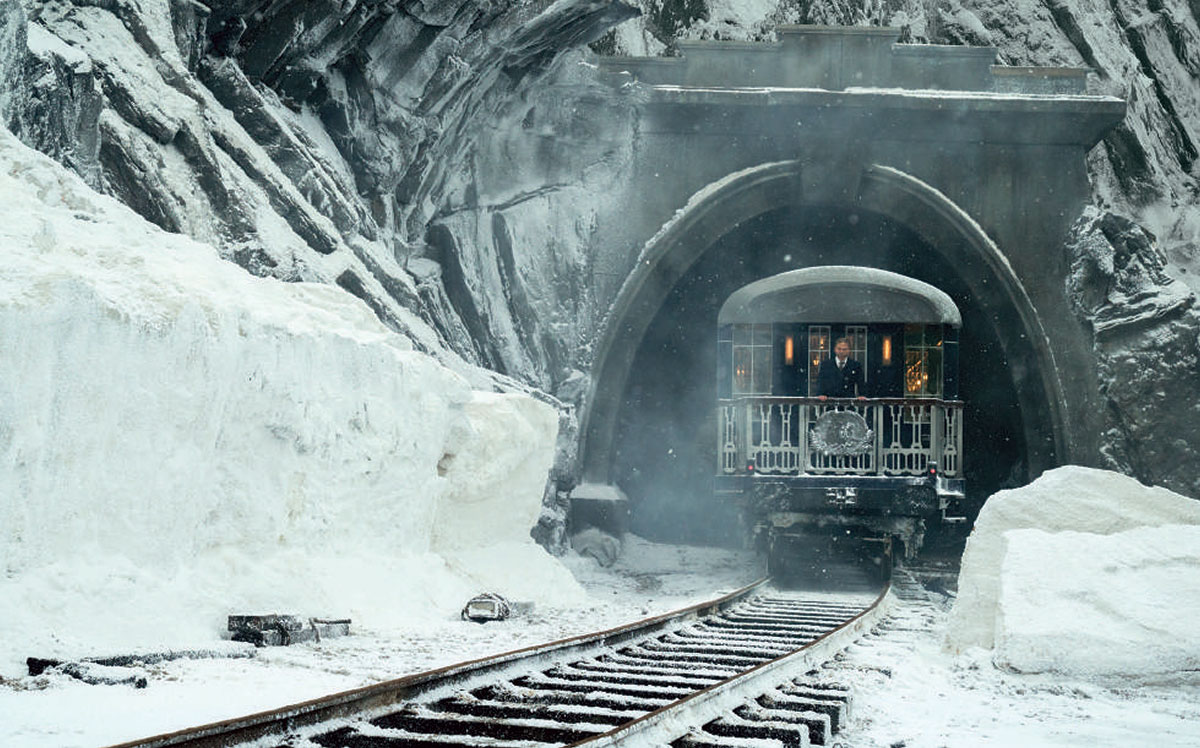 Snow and ice effect by Snow Business for Murder on the Orient Express