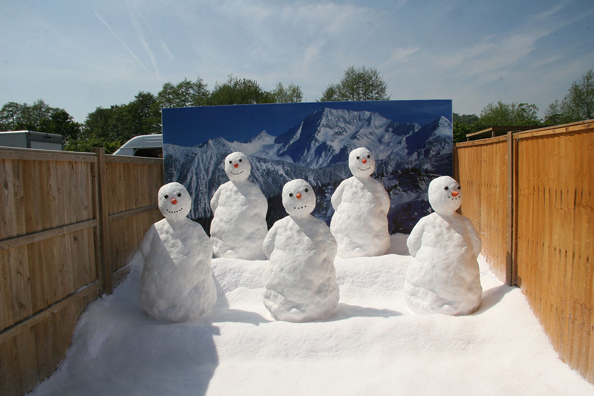 Fake snowmen by Snow Business