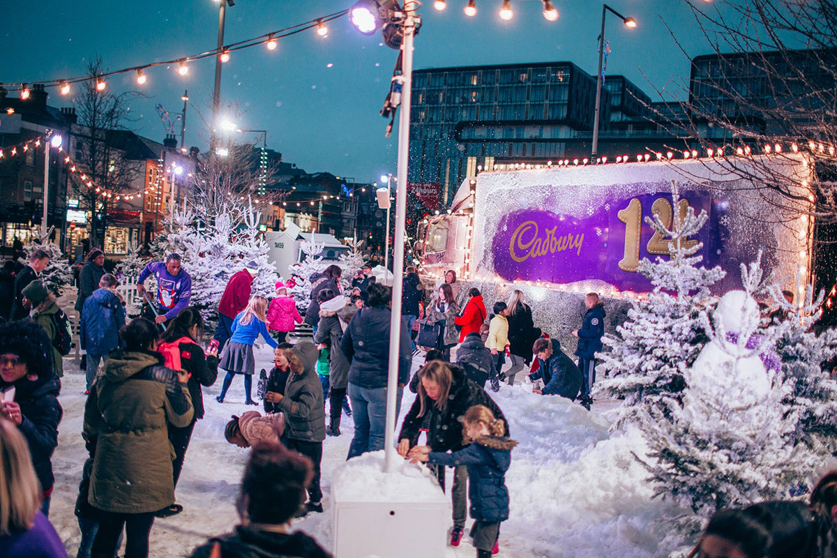 Outdoor event for Cadbury with real snow from Snow Business