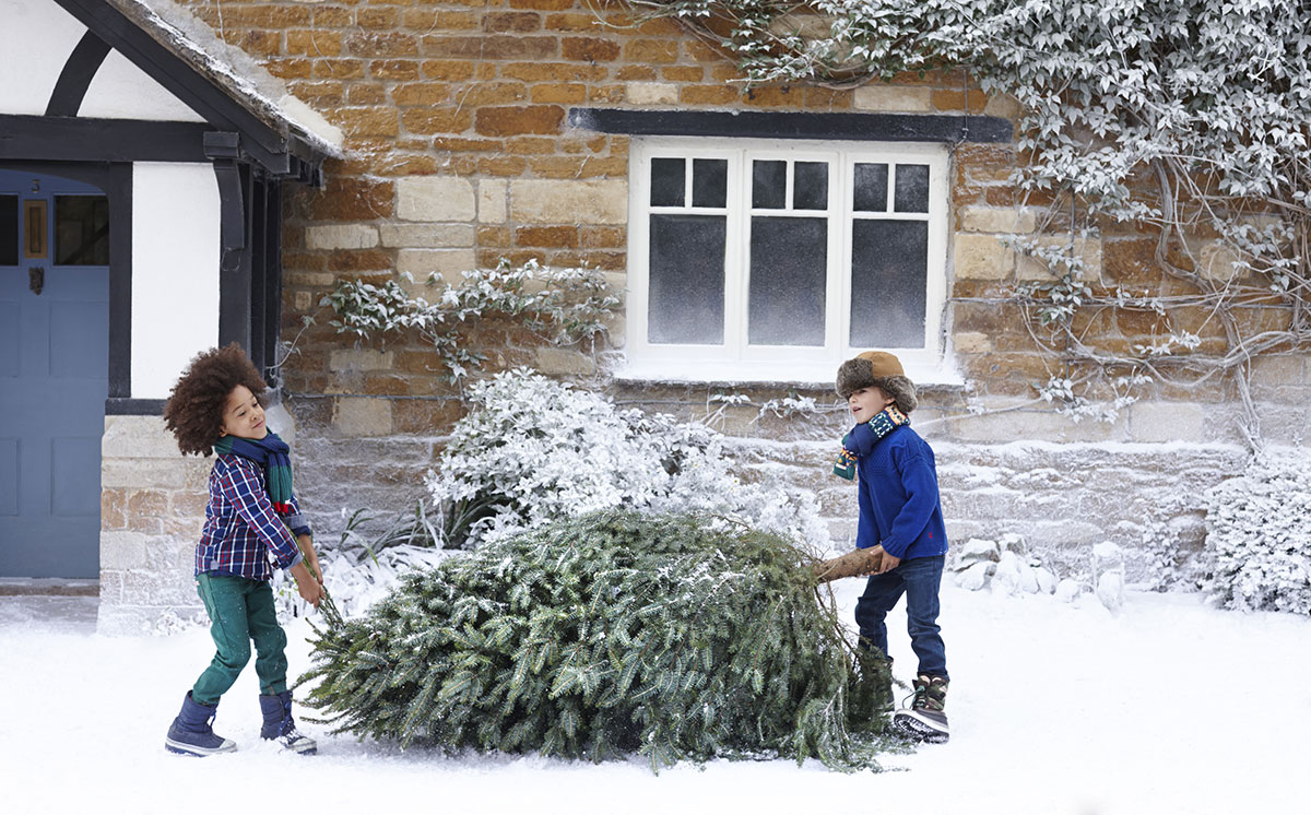 Family Christmas photoshoot for Joules - snow by Snow Business