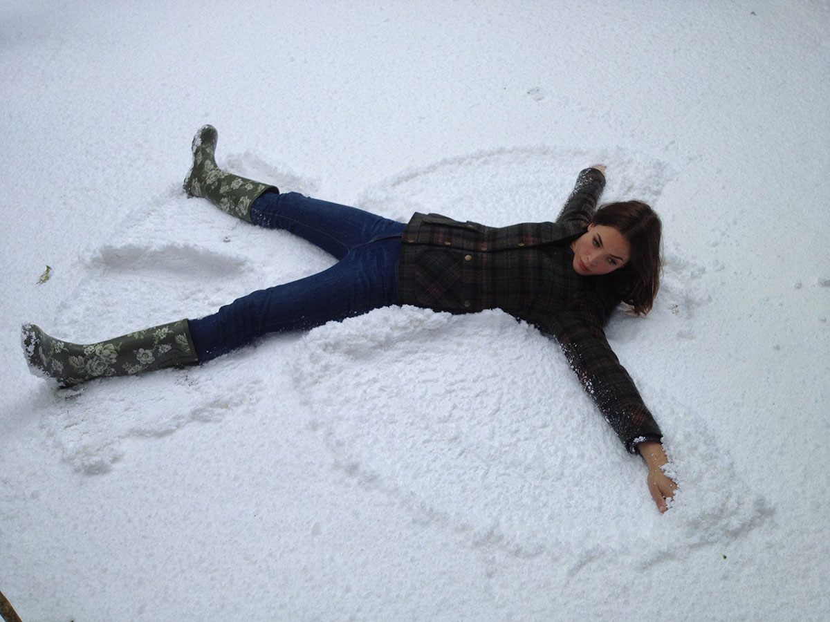 Artificial snow angels for Boden created by Snow Business